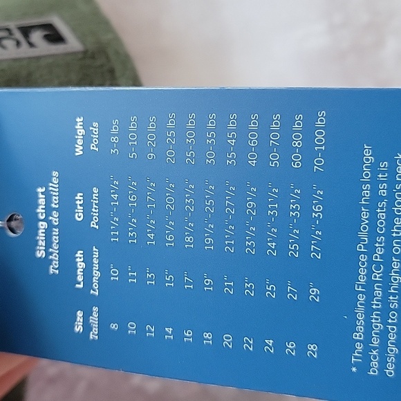 RC Pets Green Fleece Dog Sweater size 10" - Picture 4 of 6